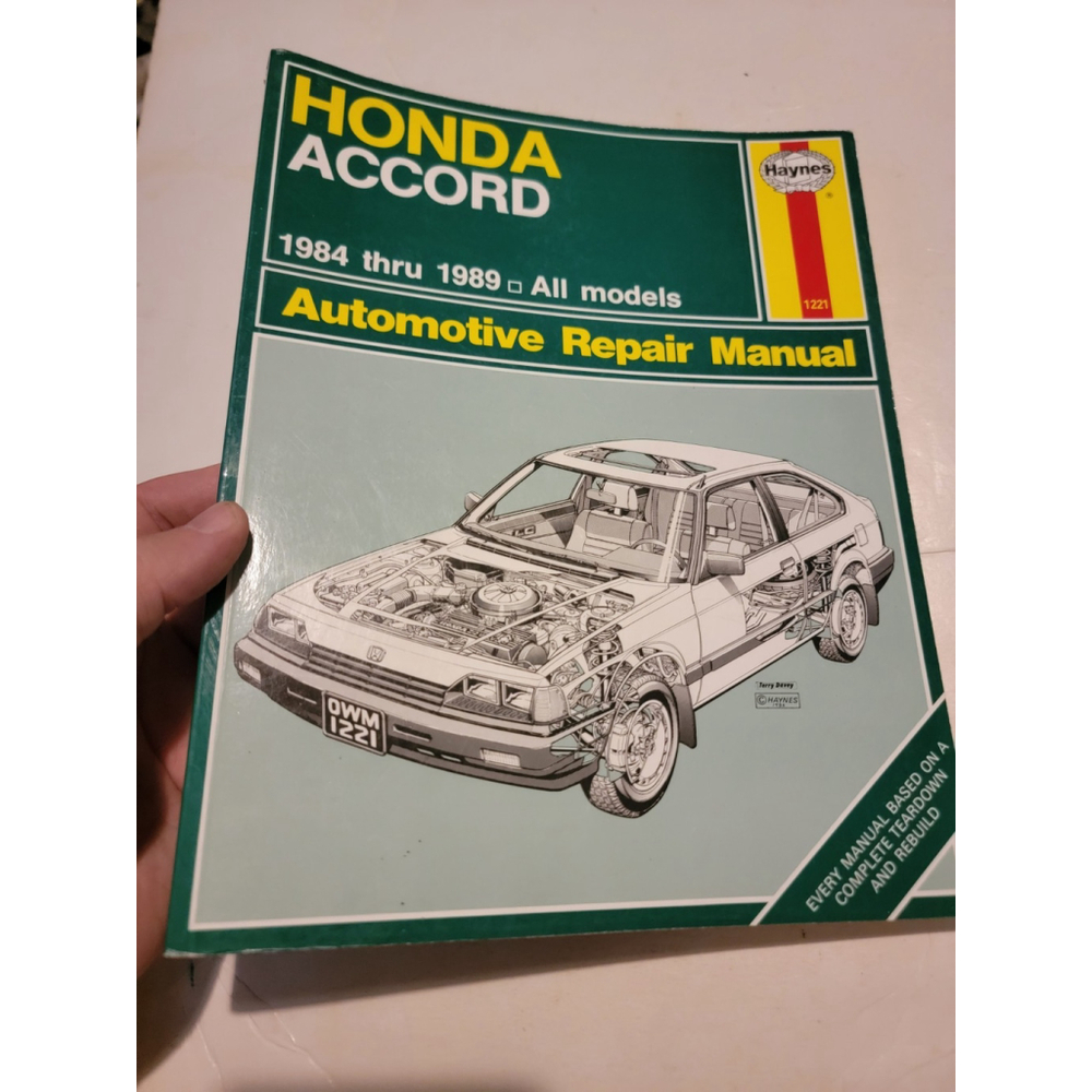 Haynes Honda Accord 1984-1989 Automotive Repair Manual Book #1221
